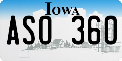 IA license plate ASO360