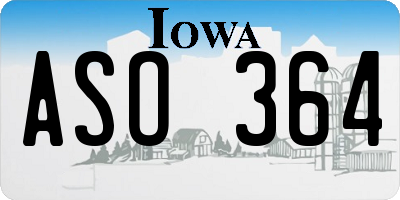 IA license plate ASO364