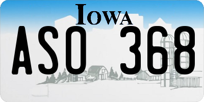 IA license plate ASO368
