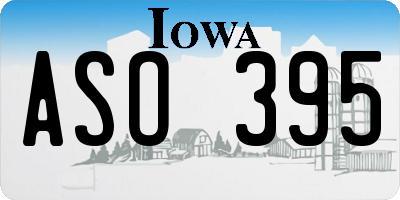 IA license plate ASO395