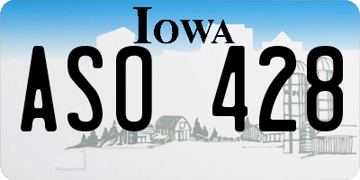 IA license plate ASO428