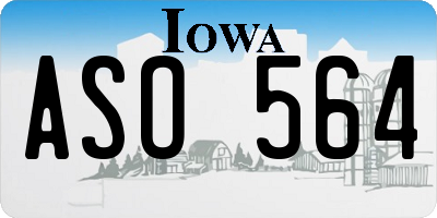 IA license plate ASO564