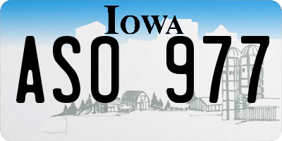 IA license plate ASO977