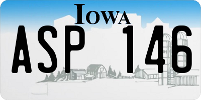 IA license plate ASP146