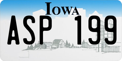 IA license plate ASP199
