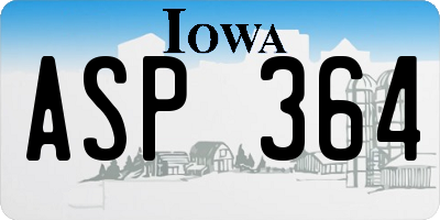IA license plate ASP364