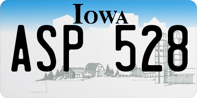 IA license plate ASP528