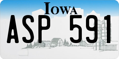 IA license plate ASP591