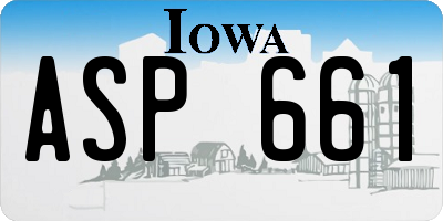 IA license plate ASP661