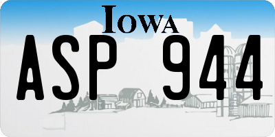 IA license plate ASP944