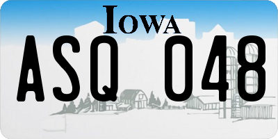 IA license plate ASQ048
