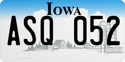 IA license plate ASQ052
