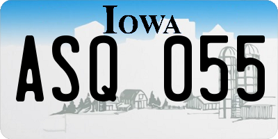 IA license plate ASQ055