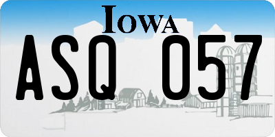 IA license plate ASQ057