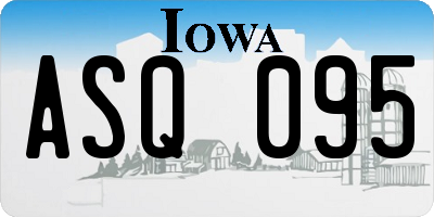 IA license plate ASQ095