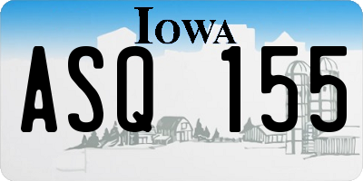 IA license plate ASQ155