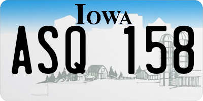 IA license plate ASQ158