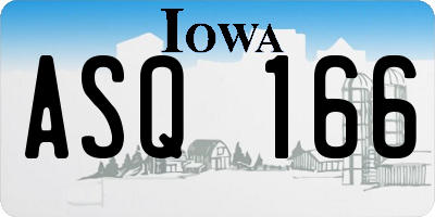 IA license plate ASQ166