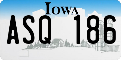 IA license plate ASQ186