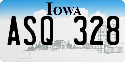 IA license plate ASQ328