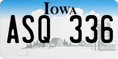 IA license plate ASQ336