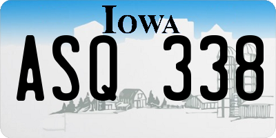 IA license plate ASQ338
