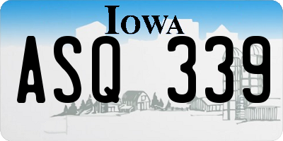 IA license plate ASQ339