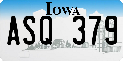 IA license plate ASQ379