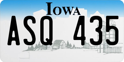 IA license plate ASQ435