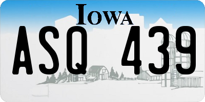 IA license plate ASQ439
