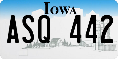 IA license plate ASQ442