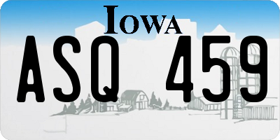 IA license plate ASQ459