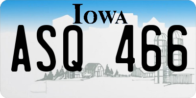 IA license plate ASQ466