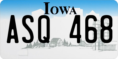 IA license plate ASQ468