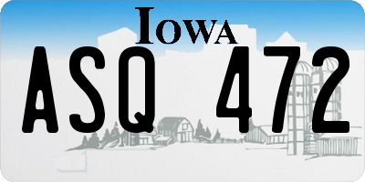 IA license plate ASQ472
