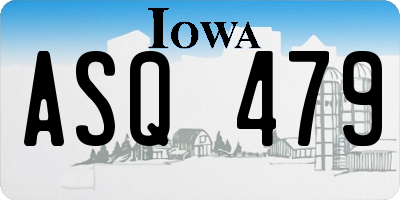 IA license plate ASQ479