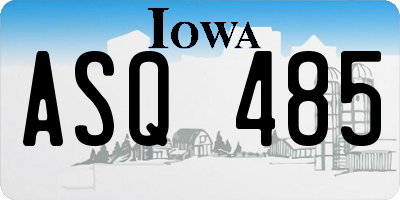 IA license plate ASQ485