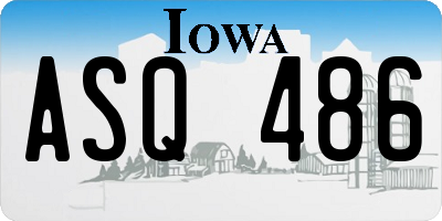 IA license plate ASQ486