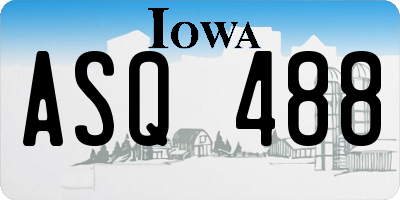 IA license plate ASQ488