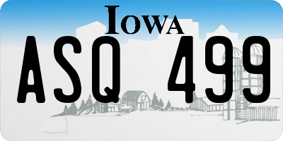 IA license plate ASQ499
