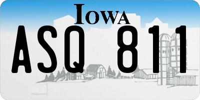 IA license plate ASQ811