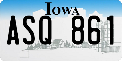 IA license plate ASQ861