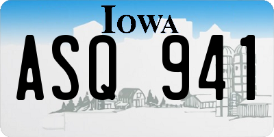 IA license plate ASQ941