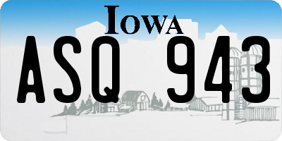 IA license plate ASQ943