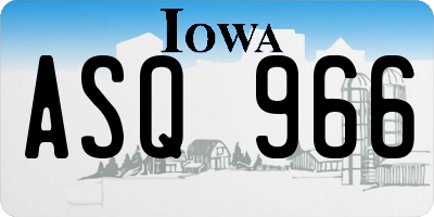 IA license plate ASQ966