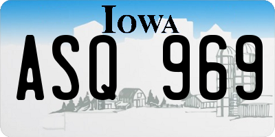 IA license plate ASQ969