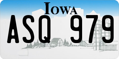 IA license plate ASQ979