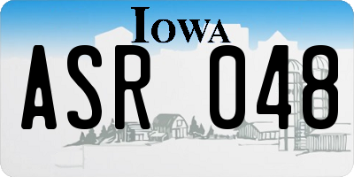 IA license plate ASR048