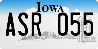 IA license plate ASR055