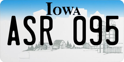 IA license plate ASR095